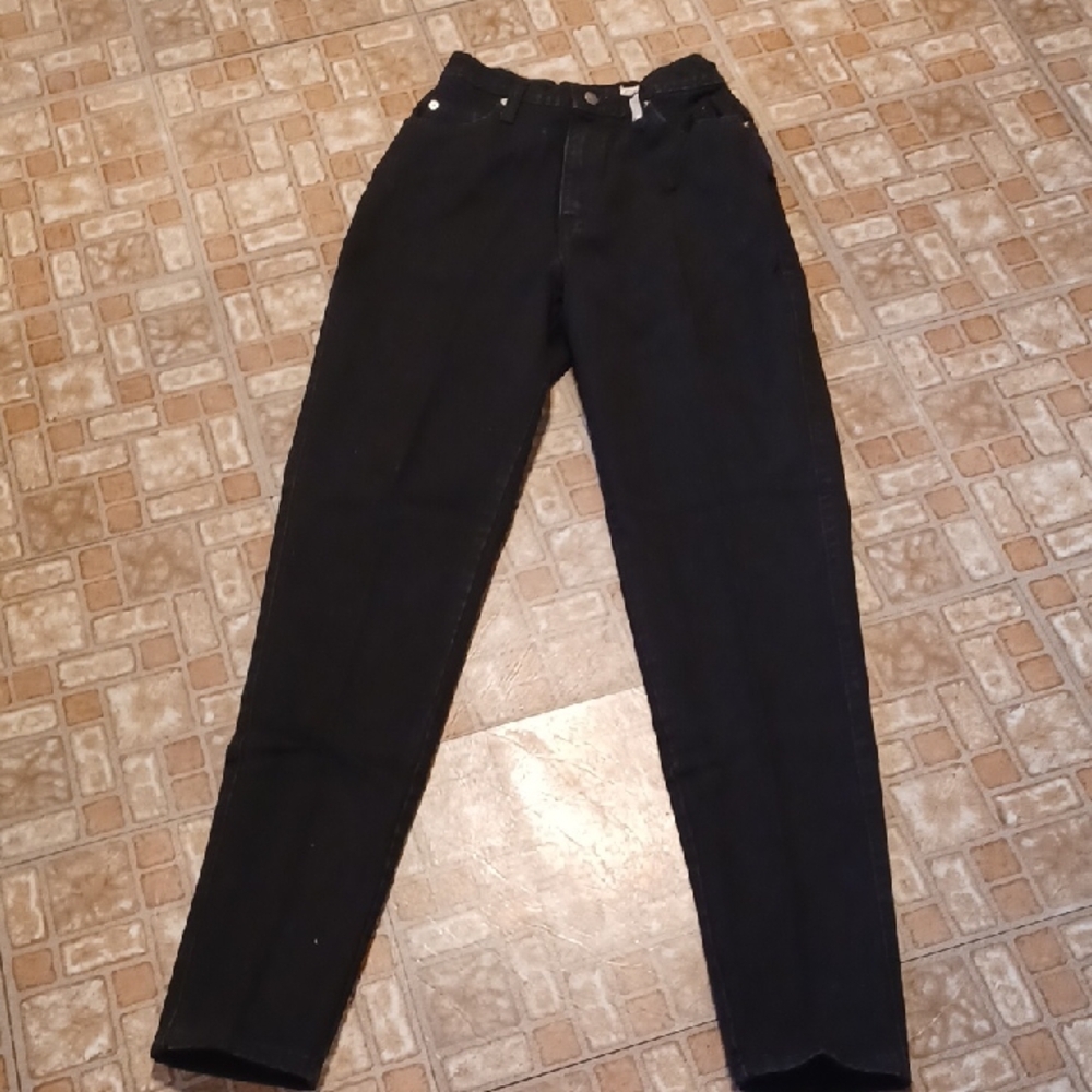 Vintage SASSON Black High-Waisted Jeans Size 7/8 Long